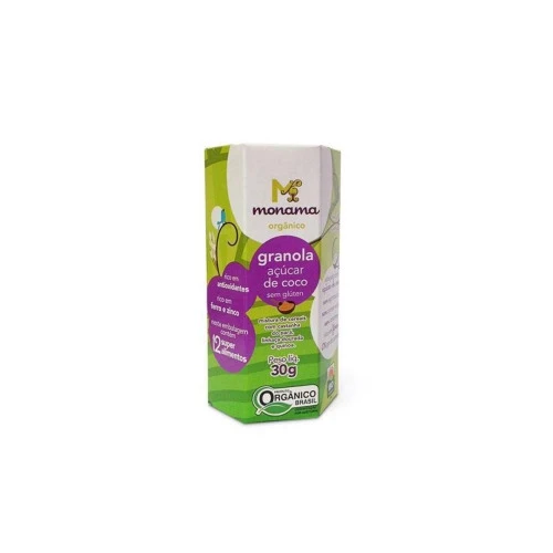 GRANOLA AÇÚCAR DE COCO 30G ORGÂNICO MONAMA