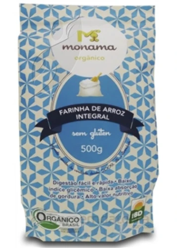 FARINHA DE ARROZ INTEGRAL MONAMA 500G
