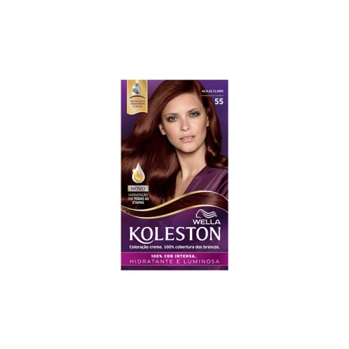 TINTURA COLORAÇÃO KOLESTON 55 ACAJU CLARO