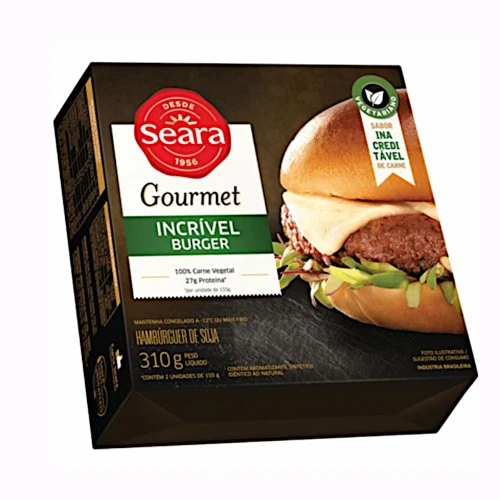 HAMBURGUER SOJA SEARA 310G GOURMET INCRÍVEL BURGUER