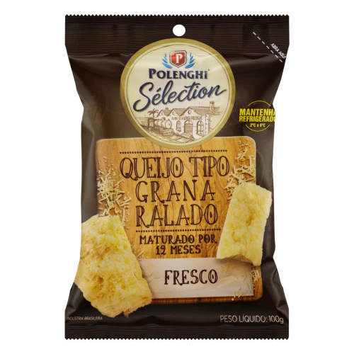 QUEIJO TIPO GRANA RALADO POLENGHI SÉLECTION PACOTE 100G