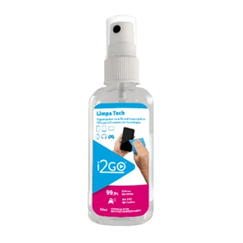 LIMPA TECH SPRAY I2GO POUCH 60ML GRÁTIS FLANELA DE MICROFIBRA