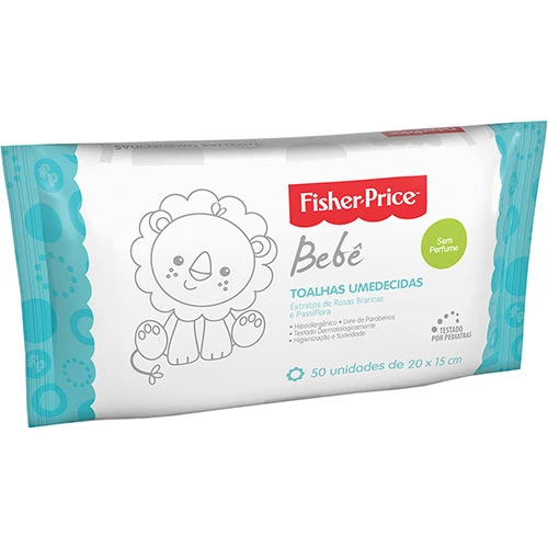 LENÃO UMEDECIDO FISHER PRICE BEBÊ SEM PERFUME