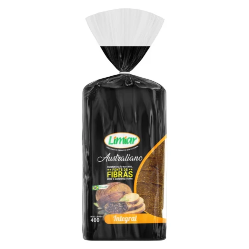 PÃO AUSTRALIANO INTEGRAL LIMIAR PACOTE 400G