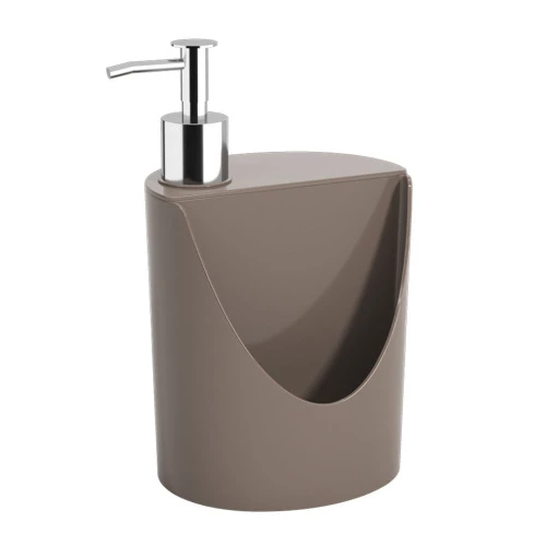 DISPENSER DE COZINHA PARA DETERGENTE E ESPONJA BASIC CINZA ESCURO BRINOX