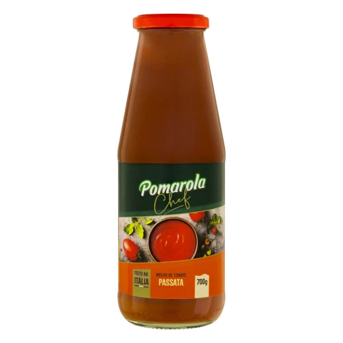 MOLHO DE TOMATE PASSATA POMAROLA CHEF VIDRO 700G