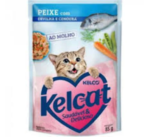 ALIMENTO PARA GATOS KELCAT PEIXE ERV CEN SACHE 85G
