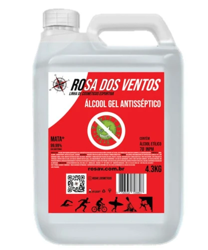 ÁLCOOL GEL ROSA DOS VENTOS 4 3KG