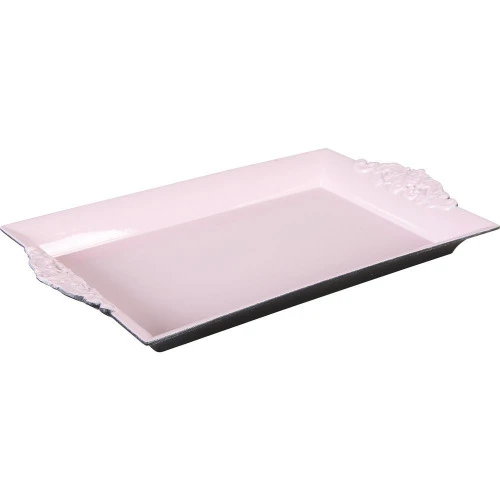 BANDEJA CROMUS PROVENCAL 32X18CM ROSA