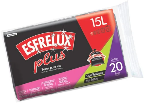 SACOS PARA LIXO ESFRELUX PLUS 15L