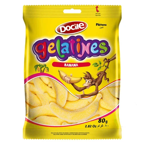 BALA DE GELATINA DOCILE DOCI GUMMIES BANANAS