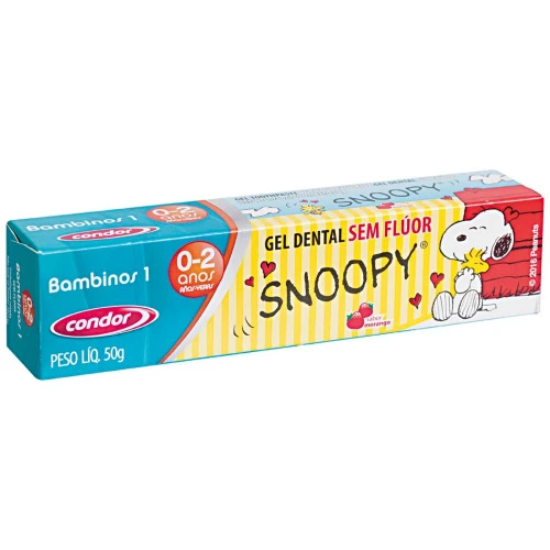 CREME DENTAL INFANTIL BAMBINOS1 SEM FLÚOR MORANGO 50G