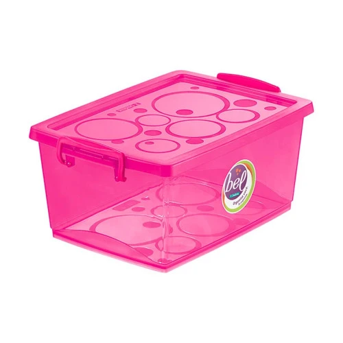 CAIXA ORGANIZADORA COM TRAVA 7,5L ROSA PINK ORDENE