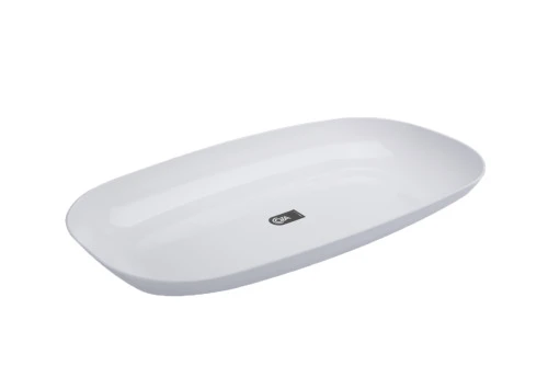 TRAVESSA RETANGULAR ESSENTIAL MÉDIA 38 X 21 X 4 CM BRANCO COZA