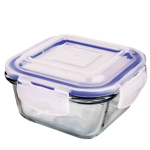 POTE VIDRO HERMETICO EURO QUADRADO 300ML
