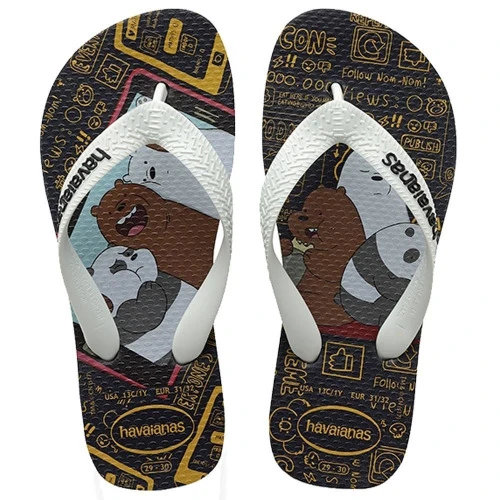 CHINELO HAVAIANA KIDS CARTOON 33 4 PRETO