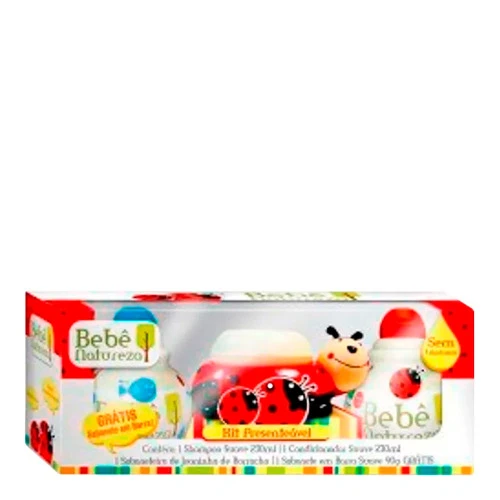 KIT BEBÊ NATUREZA JOANINHA SHAMPOO  CONDICIONADOR  SABONETEIRA GRÁTIS SABONETE 90G