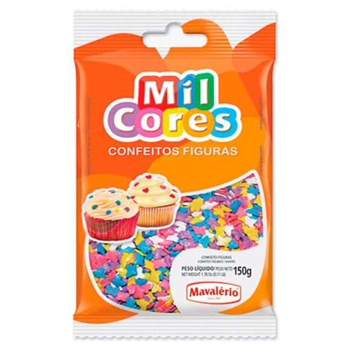 CONFEITO MIL CORES FIGURA BORBOLETA 150G