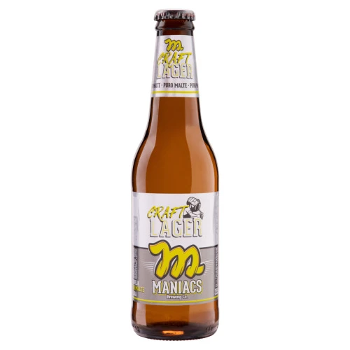 CERVEJA CRAFT LAGER PURO MALTE MANIACS GARRAFA 355ML