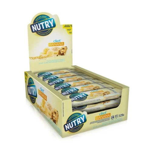 BARRA DE CEREAIS NUTRY BANANA DIET 22G DISPLAY COM 24 UND
