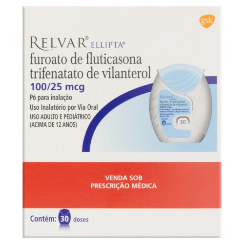 RELVAR ELLIPTA 100 25MCG GSK CAIXA 30 DOSES