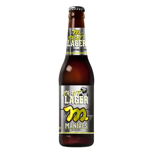 CERVEJA CRAFT LAGER MANIACS GARRAFA 355ML