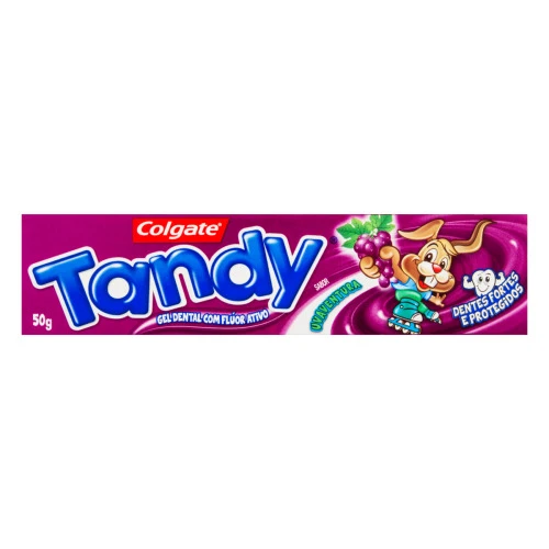 GEL DENTAL INFANTIL COM FLÃOR UVAVENTURA COLGATE TANDY CAIXA 50G