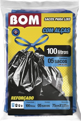 SACO DE LIXO BOM 100LTS COM ALCA