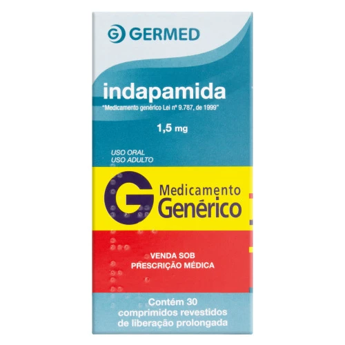INDAPAMIDA 1 5MG GERMED CAIXA 30 COMPRIMIDOS REVESTIDOS