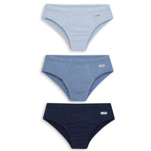 KIT 3 CUECAS SLIP AZUL G