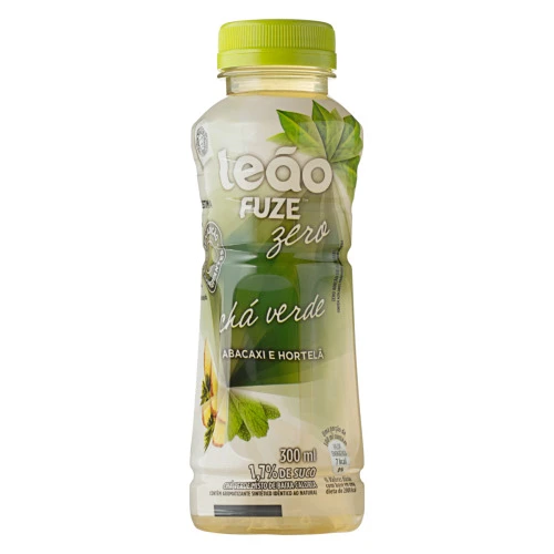 CHÁ VERDE ABACAXI E HORTELÃ ZERO LEÇÕ FUZE GARRAFA 300ML