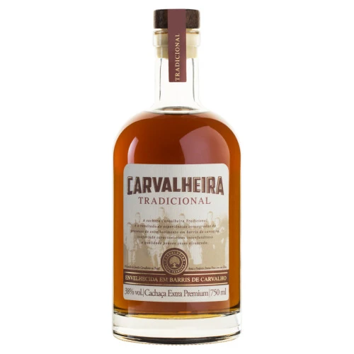 CACHAÇA TRADICIONAL CARVALHEIRA GARRAFA 750ML