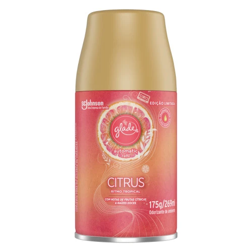 ODORIZADOR DE AMBIENTE CITRUS GLADE AUTOMATIC FRASCO 269ML REFIL