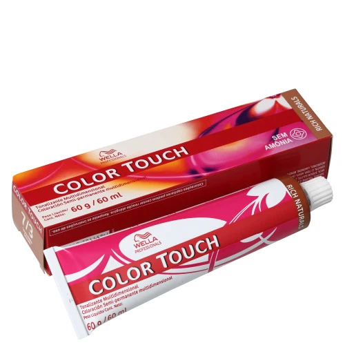 TONALIZANTE COLORAÇÃO SEMI PERMANENTE MULTIDIMENSIONAL WELLA COLOR TOUCH 60G RICH NATURALS 7 3 LOU
