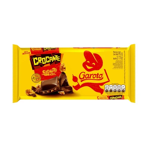 CHOCOLATE GAROTO CROCANTE 90G
