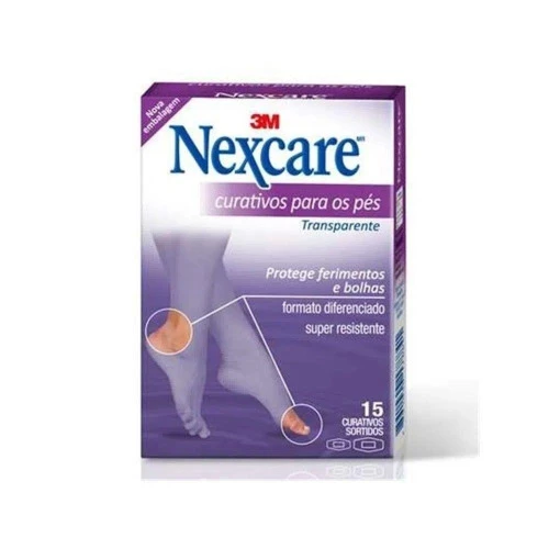 CURATIVOS NEXCARE 3M TRANSPARENTE SORTIDOS PARA OS PÉS 15UN