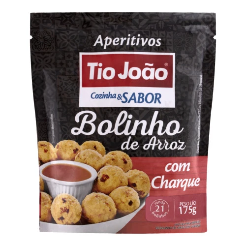 MISTURA PARA BOLINHO DE ARROZ COM CHARQUE TIO JOÃO PACOTE 175G