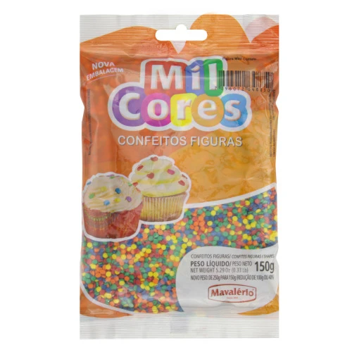 CONFEITO MINI CONFETE MIL CORES PACOTE 150G