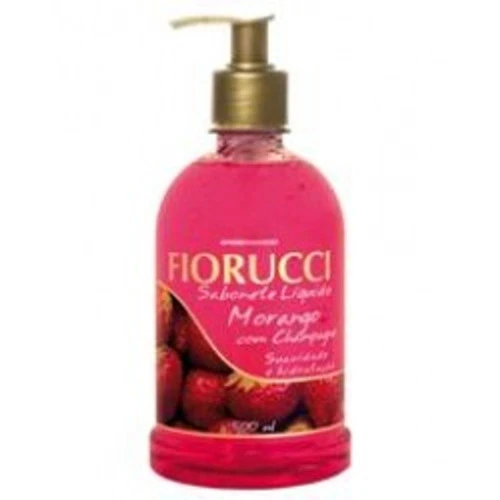 SABONETE LÍQUIDO FIORUCCI MORANGO COM CHAMPAGNE 500ML