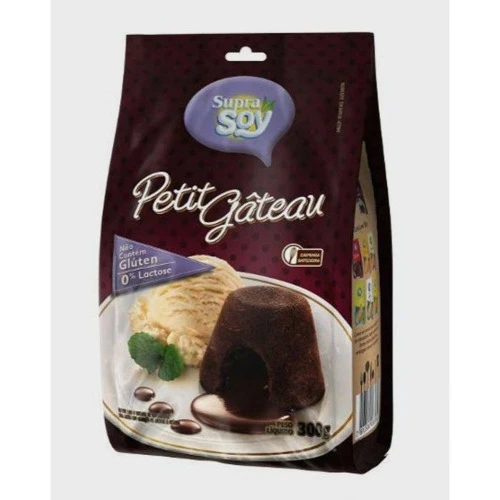 MISTURA PARA BOLO PETIT GATEAU SEM LACTOSE SEM GLUTEN 12X300GR SUPRA SOY