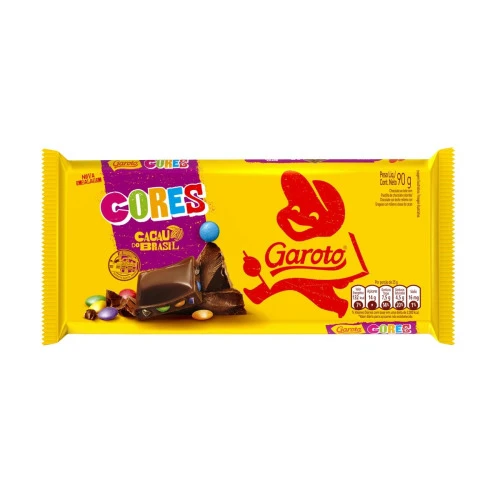 CHOCOLATE GAROTO CORES 90G
