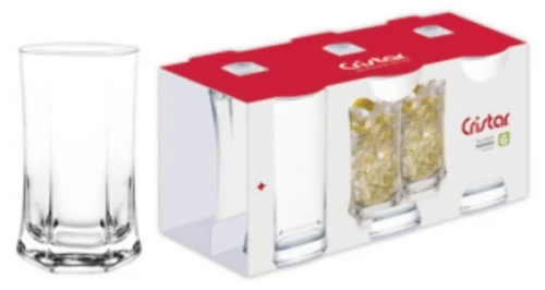 CONJUNTO COPOS CRISTAR LONG DRINK 332ML VIVALDI