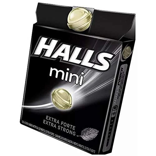 BALA MENTOL EXTRAFORTE ZERO AÇÚCAR HALLS MINI CAIXA 15G
