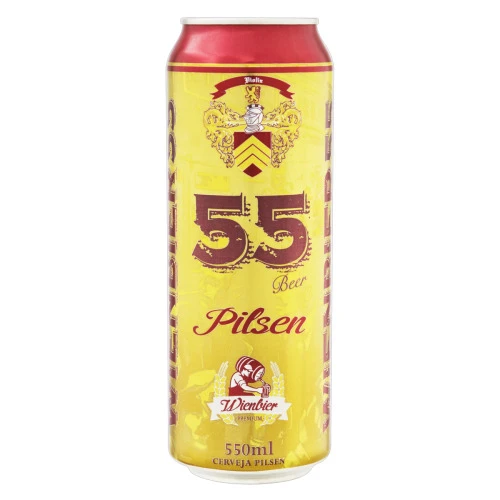CERVEJA PILSEN PREMIUM WIENBIER 55 BEER LATA 550ML