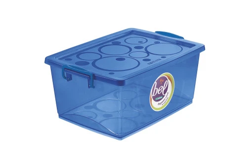 ORGANIZADOR COM TRAVA 15 LITROS AZUL