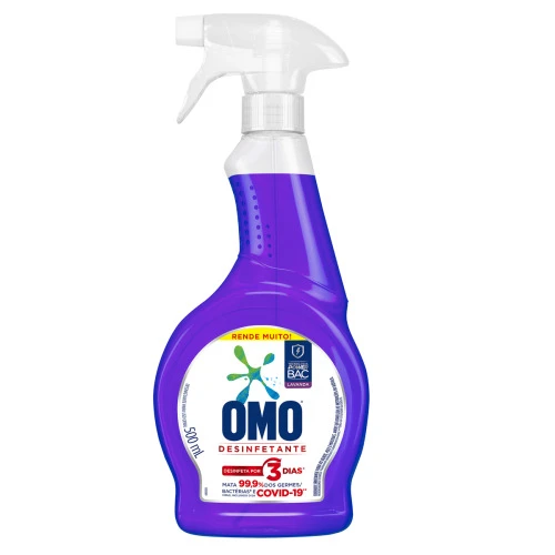 DESINFETANTE USO GERAL LAVANDA OMO FRASCO 500ML BORRIFADOR