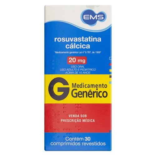ROSUVASTATINA CÁLCICA 20MG EMS CAIXA 30 COMPRIMIDOS REVESTIDOS