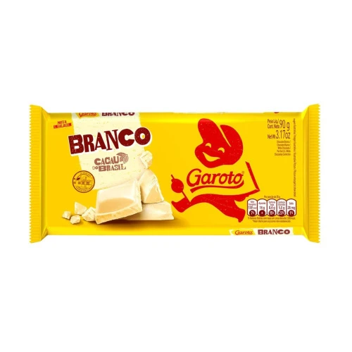CHOCOLATE GAROTO BRANCO 90G