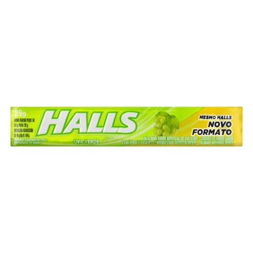 BALA UVA VERDE HALLS PACOTE 28G