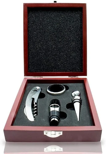 KIT ABRIDOR DE VINHO COM 4PÇS